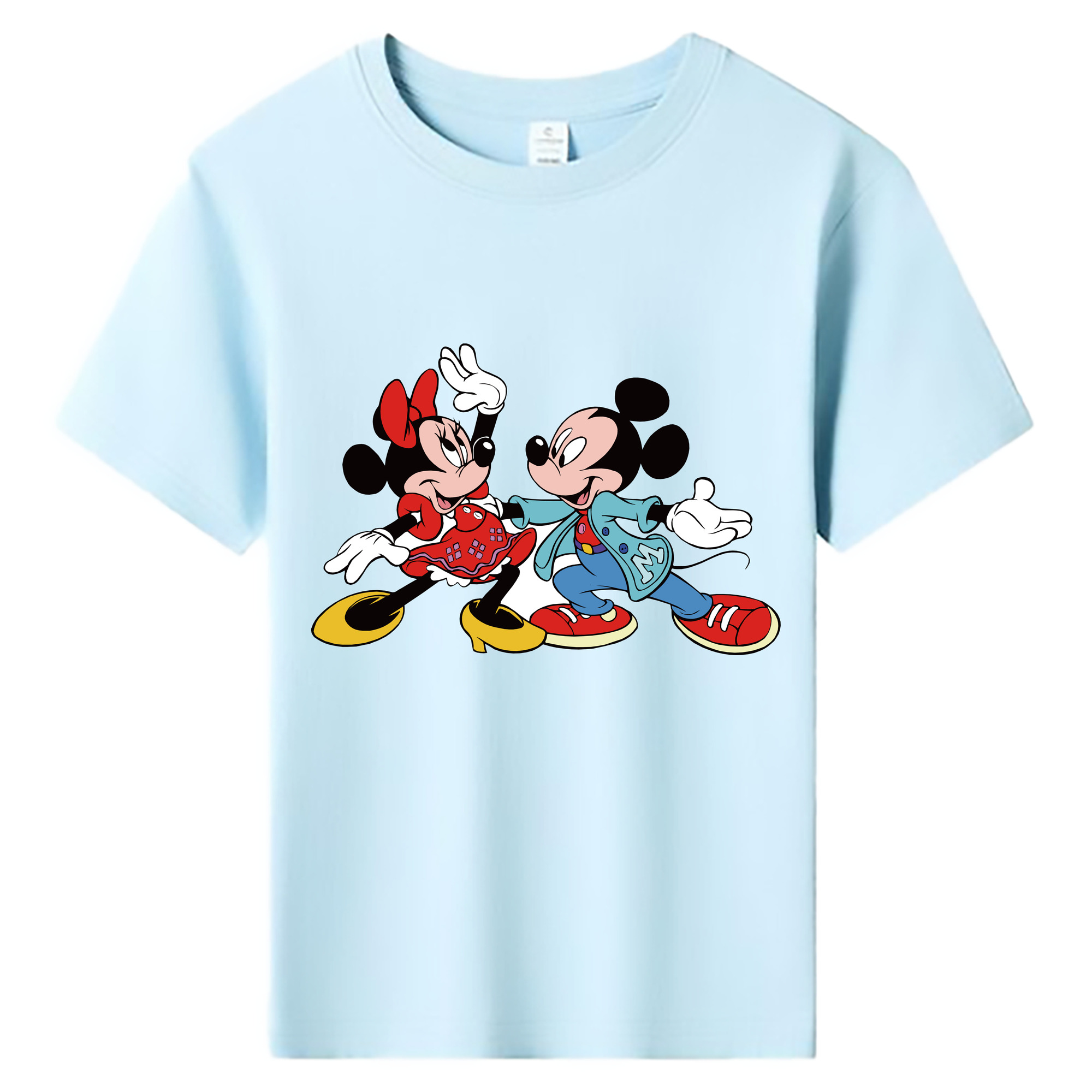 ミッキーマウス Mickey Mouse 綿100％キッズTシャツ（フロントプリント）